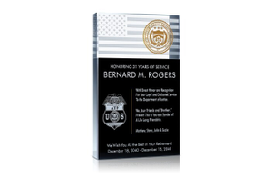 LEO Officer Retirement Plaque