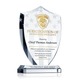 Shield Officer Recognition Plaque