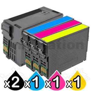 5 Pack Compatible for Epson 254XL + 252XL Ink Cartridges [C13T254192, C13T253292-C13T253492][2BK,1C,1M,1Y]