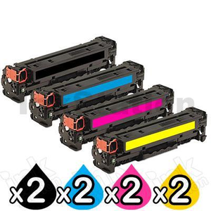 2 Sets of 4 Pack HP CF210X-CF213A (131X / 131A) Compatible Toner Cartridges [2BK,2C,2M,2Y]