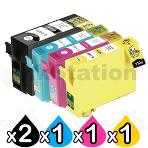 5 Pack Compatible for Epson 140 (T1401-T1404) High Yield Inkjet Cartridges [2BK,1C,1M,1Y]