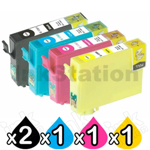 5-Pack Compatible for Epson 138 T1381-T1384 Inkjet Cartridges [2BK,1C,1M,1Y]