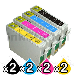 8 Pack Compatible for Epson 200XL (C13T201192-C13T201492) High Yield Inkjet Cartridges [2BK,2C,2M,2Y]