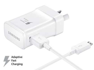 Genuine Samsung Adaptive Fast Charger with Micro-USB to USB-A cable - White