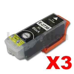 3 x Compatible for Epson 273XL Black High Yield Ink Cartridge [C13T274192] - 500 pages