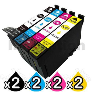 8 Pack Compatible for Epson 220XL (C13T294192-C13T294492) High Yield Ink Combo [2BK,2C,2M,2Y]