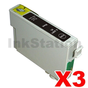 3 x Compatible for Epson 200XL (C13T201192) Black High Yield Inkjet Cartridge - 500 pages