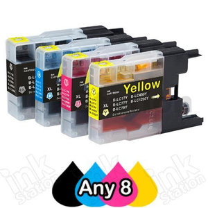 Any 8 Compatible Brother LC73/LC77XL High Yield Ink Cartridge