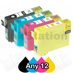 Any 12 x Compatible for Epson 138 T1381-T1384 Inkjet Cartridges