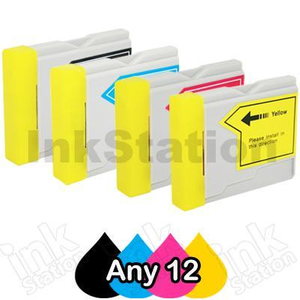 Any 12 Compatible Brother LC-37 Ink Combo