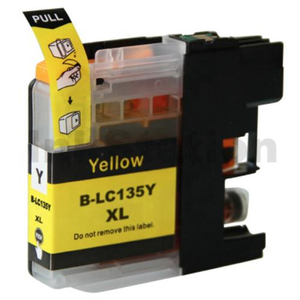 Compatible Brother LC-135XLY Yellow Ink Cartridge - 1,200 Pages