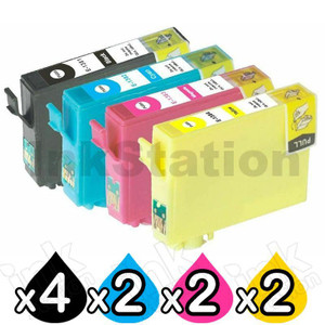 10-Pack Compatible for Epson 138 T1381-T1384 Inkjet Cartridges [4BK,2C,2M,2Y]