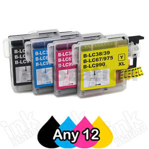 12 x Any Compatible Brother LC-67 Ink Combo