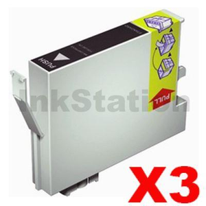 3 x Compatible for Epson T0811 81N HY Black Ink Cartridge - 480 pages [C13T111192]