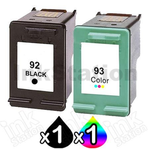 2 Pack HP 92 + 93 Compatible Inkjet Cartridges  C9362WA + C9361WA [1BK,1CL]