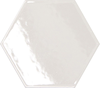Rokkakkei White Gloss Hexagon Tiles