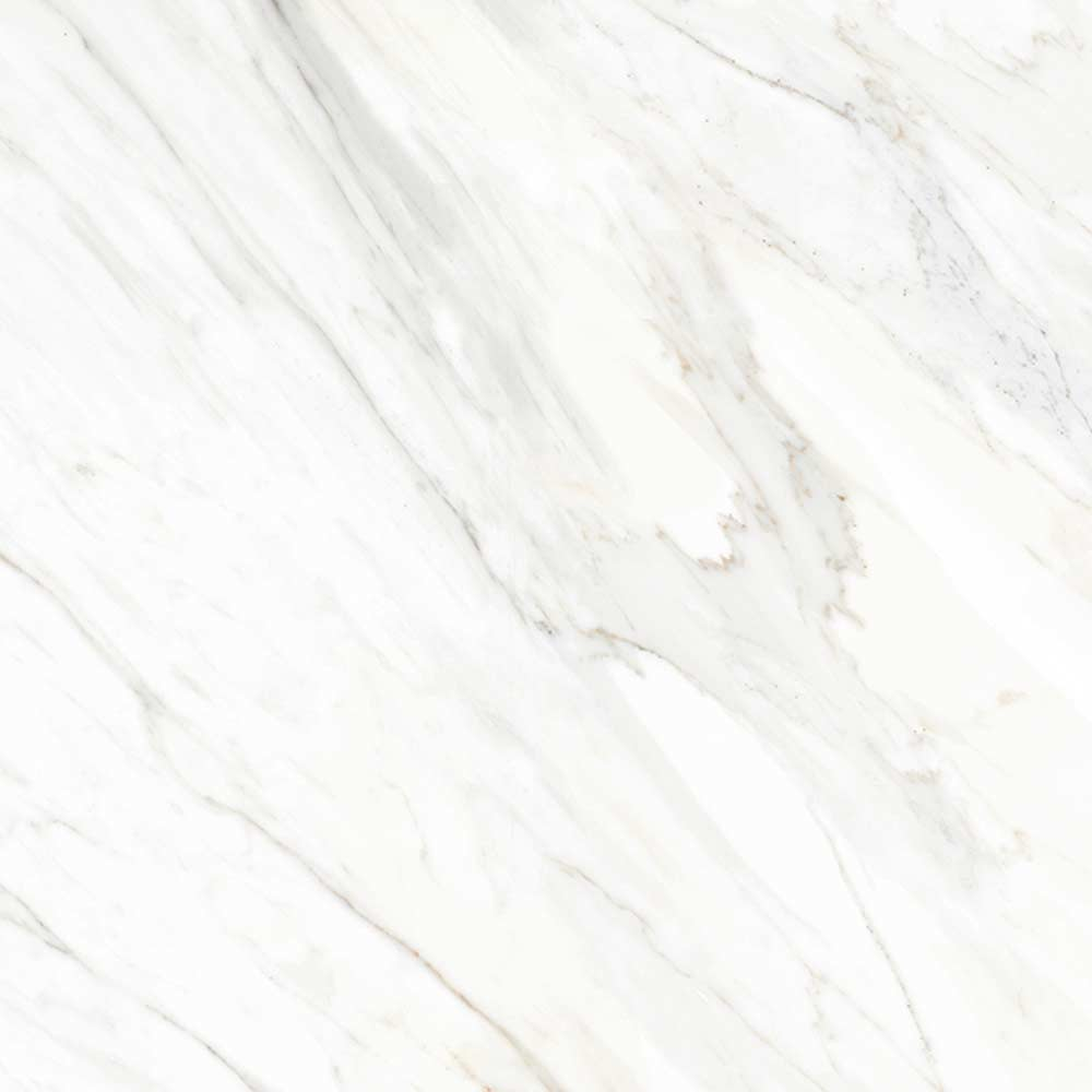 White Carrara Marble Effect Floor Tiles