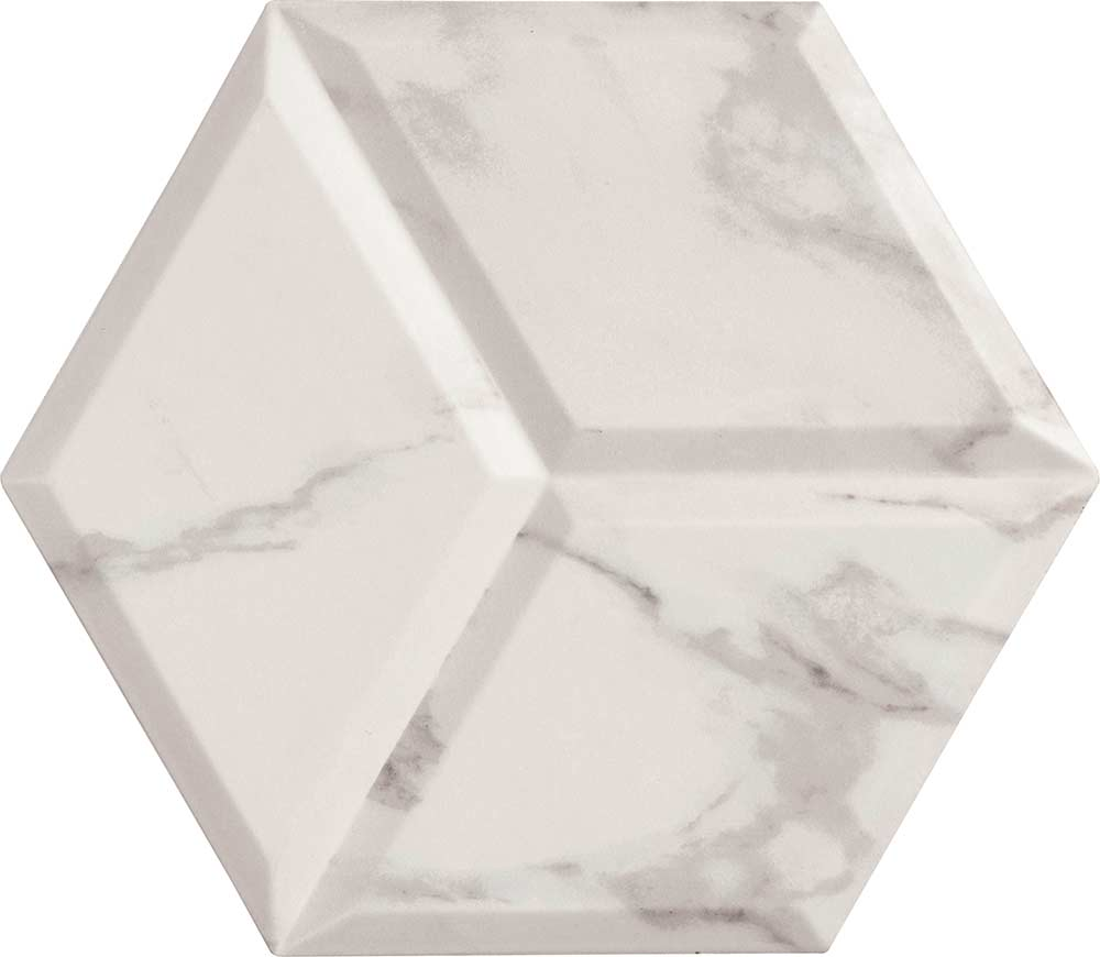 Anais White Hexagon Decor Tiles