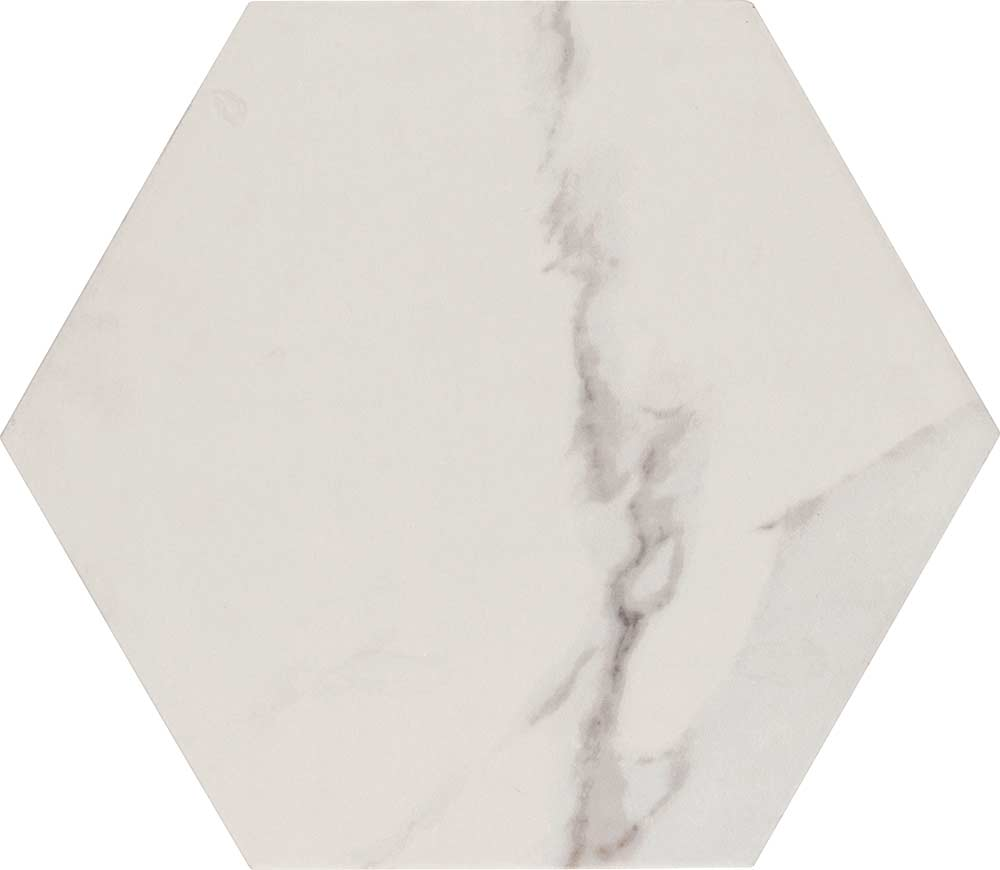 Anais White Marble Effect Hexagon Tiles