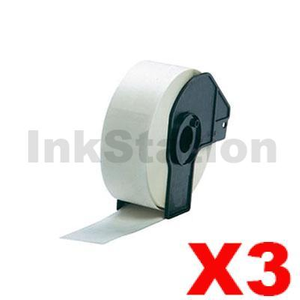 3 x Compatible Brother DK-11201 Black Text on White 29mm x 90mm Die-Cut Paper Label Roll - 400 labels per roll