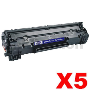 5 x HP 78A CE278A Compatible Black Toner Cartridge - 2,100 Pages