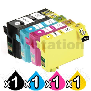 4 Pack Compatible for Epson 140 (T1401-T1404) High Yield Inkjet Cartridges [1BK,1C,1M,1Y]