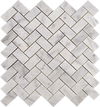 Herringbone Carrara Marble Mosaic Tiles