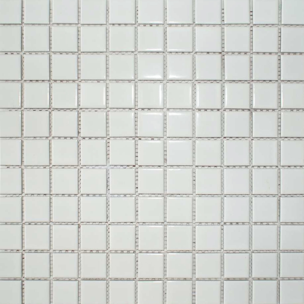 Gloss White Square Small Mosaic Tiles