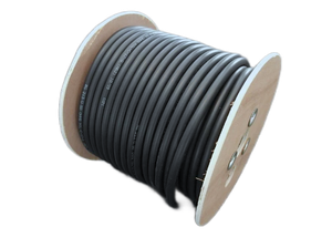 RG-213 50-meter drum of MIL-spec coaxial cable known for its low-loss.
