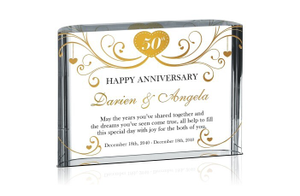 Custom 50th Wedding Anniversary Gift for Parents