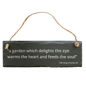 'Delights the Eye' Slate Plaque