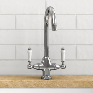 Bower Dual-Lever Traditional Kitchen Tap - Chrome