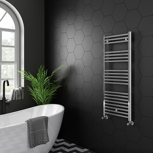 Toreno Heated Towel Rail – Chrome – 500 x 1200mm – Straight Bars