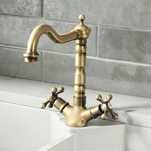 Bower Britannia Classic Mono Sink Mixer - Antique Brass