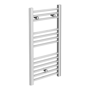 Toreno Heated Towel Rail – Chrome – 400 x 800mm – Straight Bars