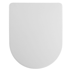 Nuie Luxury D-Shape Soft Close Toilet Seat with Square Edge, Top Fix, Quick Release