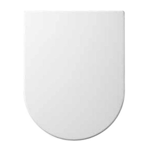 Euroshowers ONE Seat Long Elongated D-Shape Soft Close Toilet Seat - White