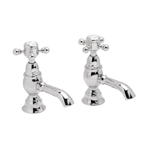 Heritage - Hartlebury Basin Pillar Taps - Chrome