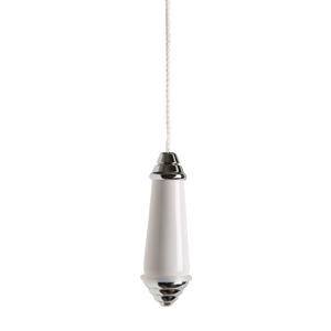 Miller - Classic Chrome and White Ceramic Light Pull