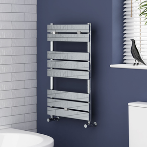 Milan Bathroom Heated Towel Rail Chrome Finish - 840mm x 500mm