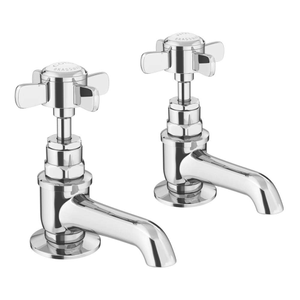 Nuie Traditional Beaumont Long Nose Basin Taps - Chrome
