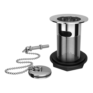 Traditional Chrome Basin Waste with Plug + Ball Chain