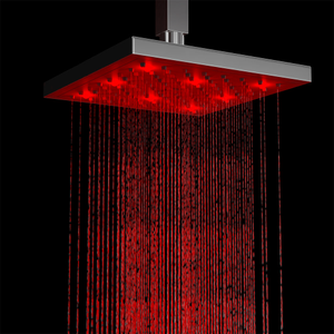 Milan 200 x 200mm Square LED Chrome Shower Head