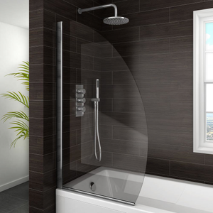 Marina Curved Bath Screen - 800mm Wide