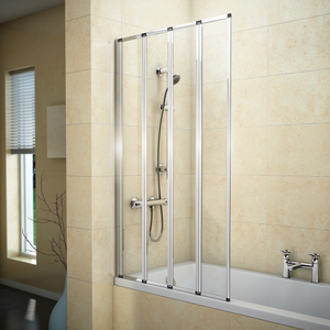 Haro Folding Bath Screen (800mm Wide - 4 Fold Concertina)