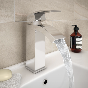 Summit Curved Mono Basin Mixer Tap - Chrome