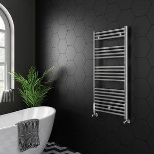 Toreno Heated Towel Rail – Chrome – 600 x 1200mm – Straight Bars