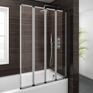Haro Folding Bath Screen (1000mm Wide - 4 Fold Concertina)