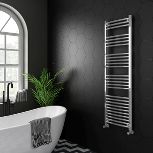 Toreno Heated Towel Rail – Chrome – 500 x 1600mm – Curved Bars