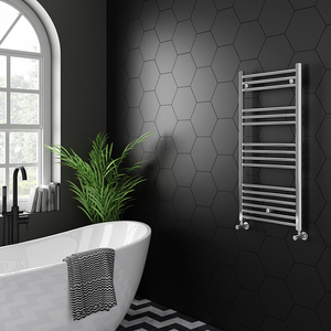 Toreno Heated Towel Rail – Chrome – 500 x 1000mm – Straight Bars